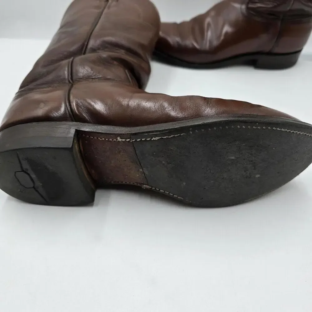 Justin Boots Men Style 3032‎ Size 8D Brown Registered No. 60752